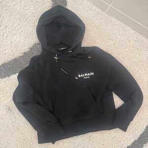 Balmain Black Pullover with Gold Accents